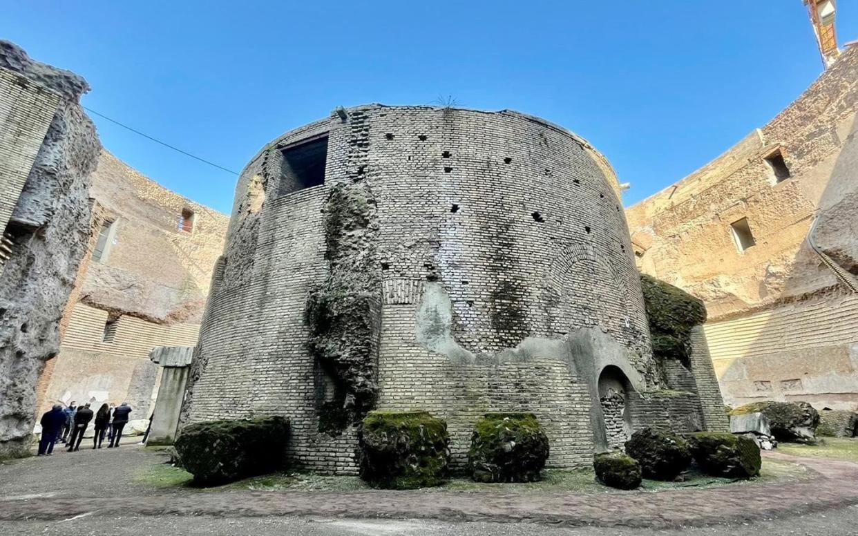 The inner sanctum of the mausoleum, surrounded by its high outer walls - City of Rome