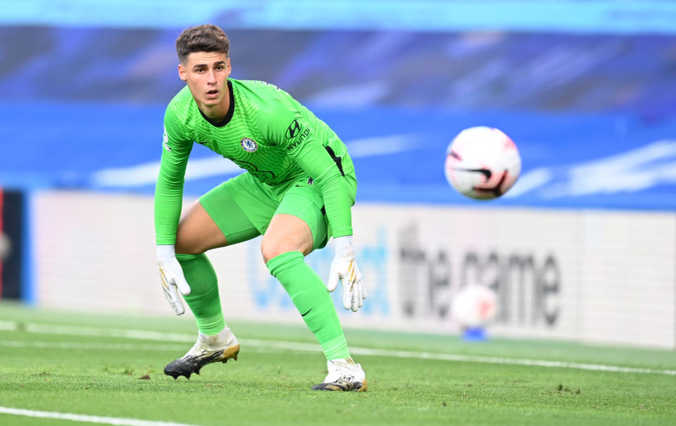 Chelsea goalkeeper Kepa Arrizabalaga had another rough outing on Sunday against Liverpool. (Photo by Michael Regan/Getty Images)