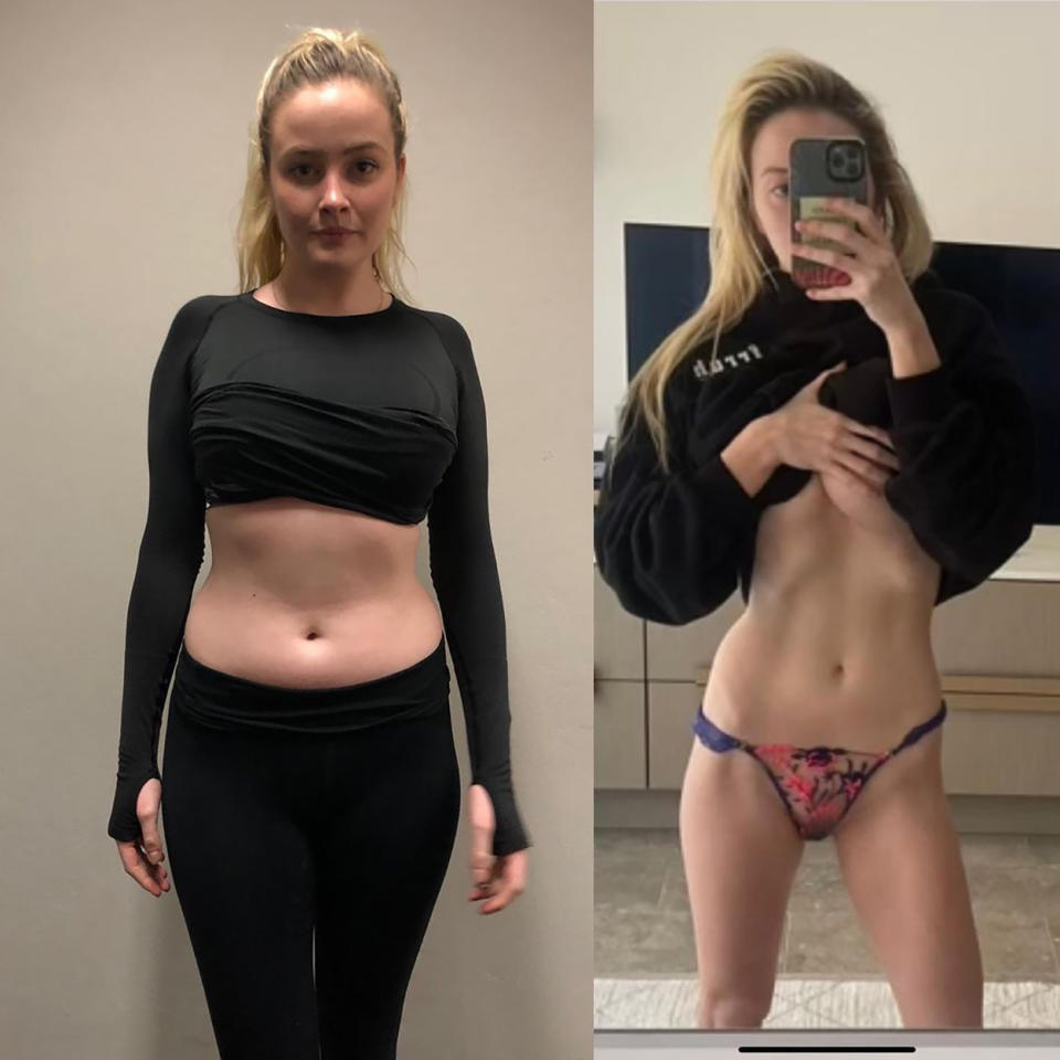 Model Simone Holtznagel body transformation