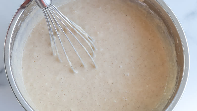 cake batter in bowl