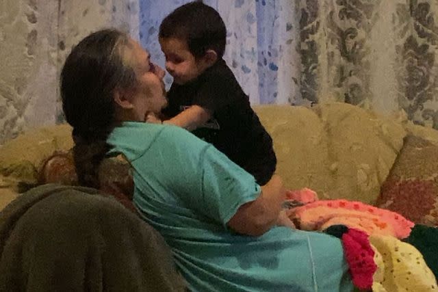 <p>courtesy Fabiola Solis Cisneros</p> Xavier with his grandmother