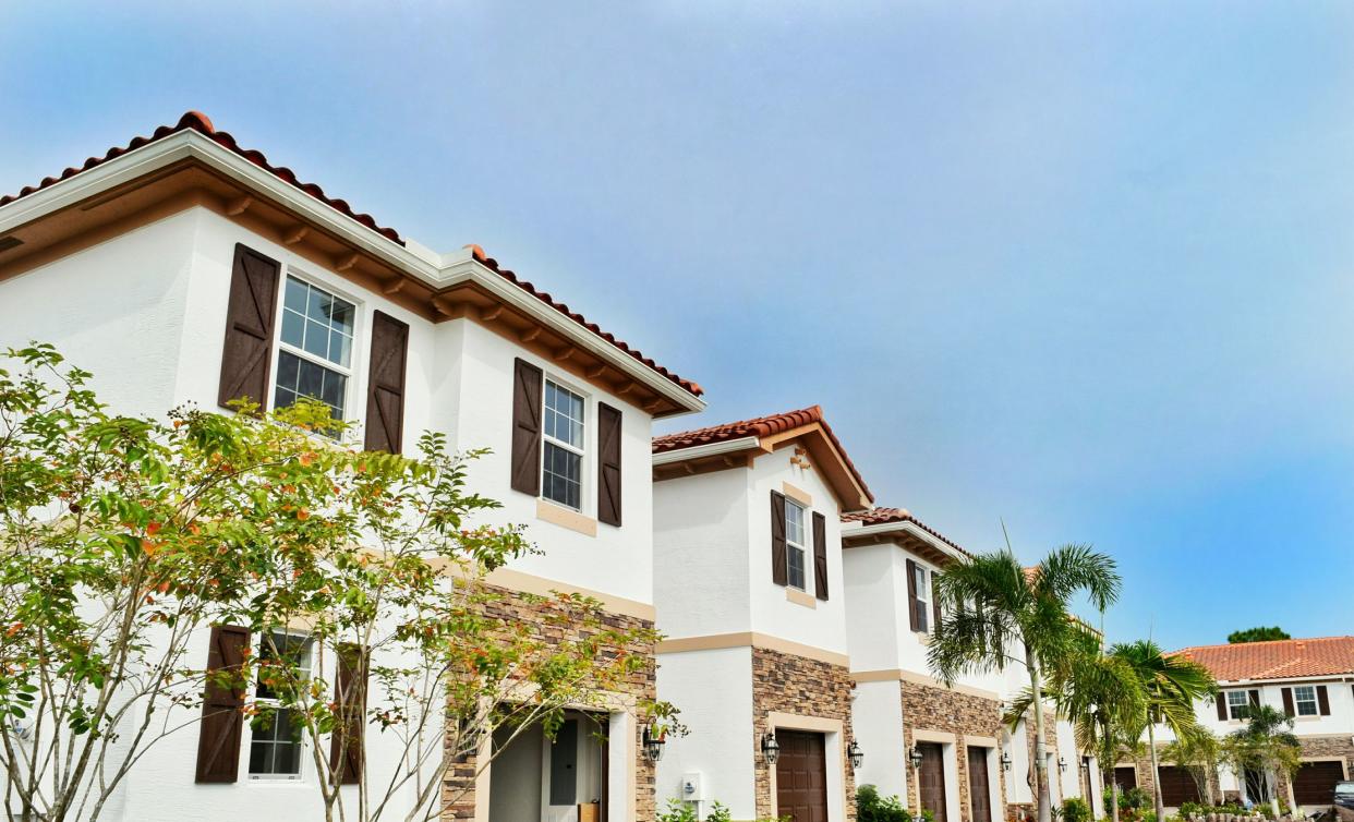 Brand new townhouses in suburban West Palm Beach, Florida