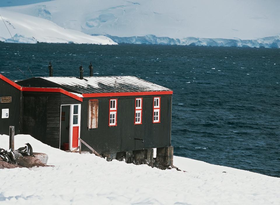 the "Penguin Post Office," Port Lockroy on Goudier Island in Antarctica