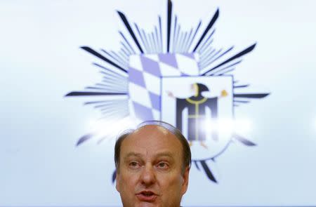 Munich's police chief Hubertus Andra addresses a news conference following a shooting rampage at the the Olympia shopping mal in Munich, Germany July 23, 2016. REUTERS/Arnd Wiegmann