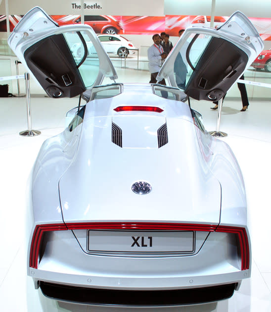 Volkswagen XL1 showcased at the 2012 Delhi Auto Expo