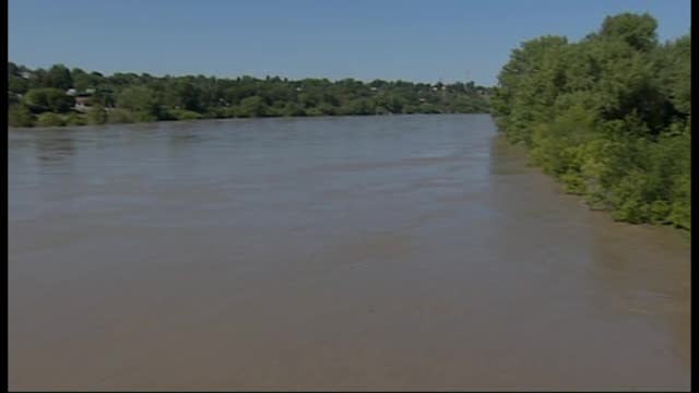 Rising river in Medicine Hat