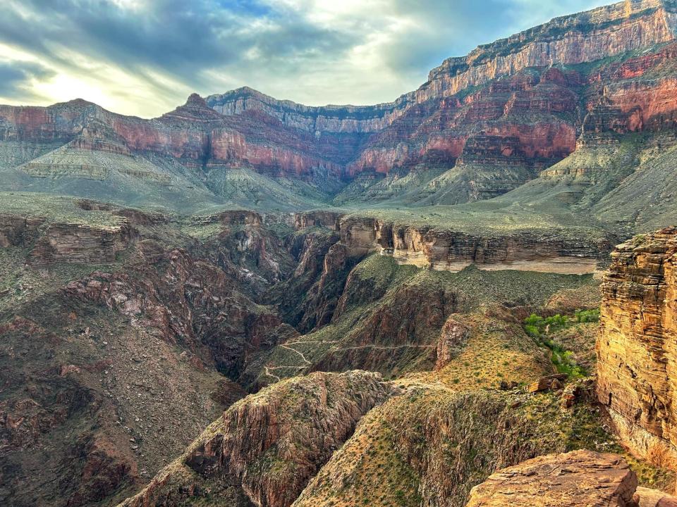 A section of the Bright Angel Trail called Devil's Corkscrew is pictured in this image provided by the National Park Service. / Credit: NPS/J. Baird