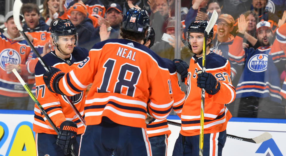 It appears Edmonton will have plenty of talent unavailable when they take on one of the top teams in the league. (Photo by Andy Devlin/NHLI via Getty Images)