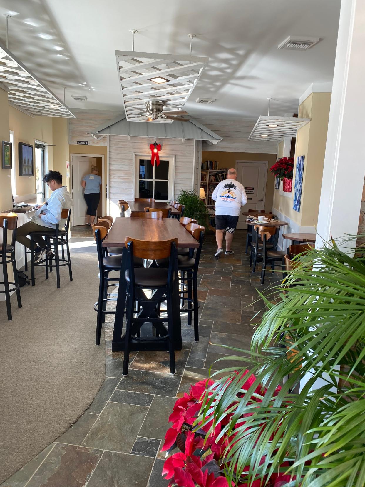 Light, bright and comfortable, Coffee House 1420 has ample inside seating and additional sidewalk tables outside.