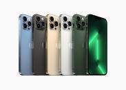 <p>Press images for Apple's alpine green iPhone 13 Pro and other colors in the lineup.</p> 