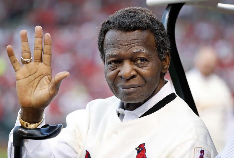 Cardinals Hall of Famer Lou Brock is now cancer free. (AP)