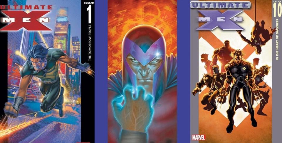 Covers for Mark Millar's Ultimate X-Men run, by artist Adam Kubert. 