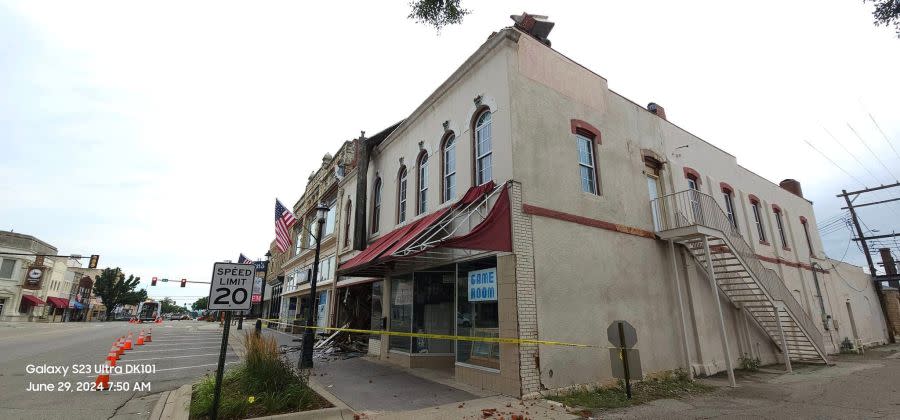 A storm caused extensive damage in Junction City on June 28, 2024. (Courtesy Jeffrey S Wenger DK101 Storm Spotter)