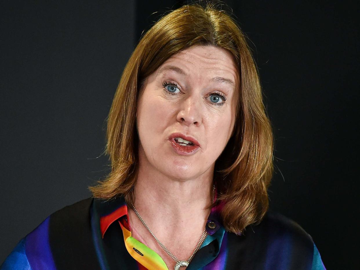 Scotland's Chief Medical Officer Dr Catherine Calderwood talks at a coronavirus briefing at St Andrews House: Getty Images