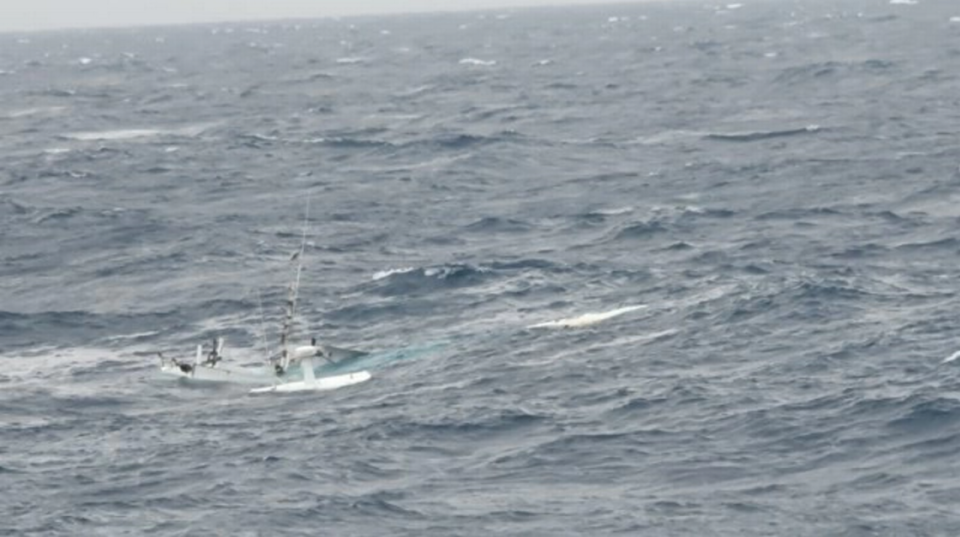 The 34-foot vessel Lady Diane sunk off Georgia’s coast, officials say. Photo from U.S. Coast Guard District 7 PADET Jacksonville.