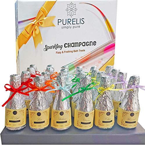 Purelis Organic Champagne Bath Bombs Gift Set (Set of 24)