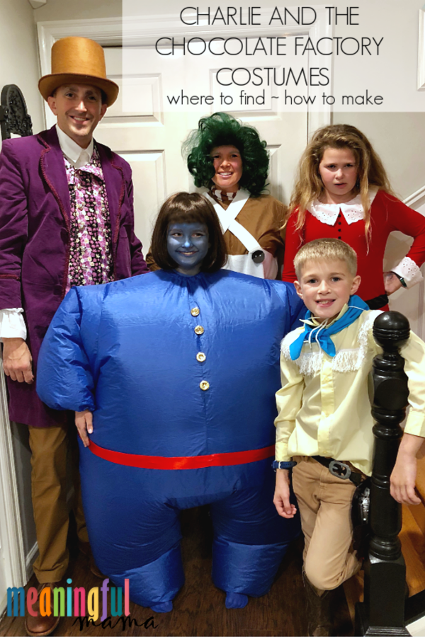 family halloween costumes charlie and the chocolate factory