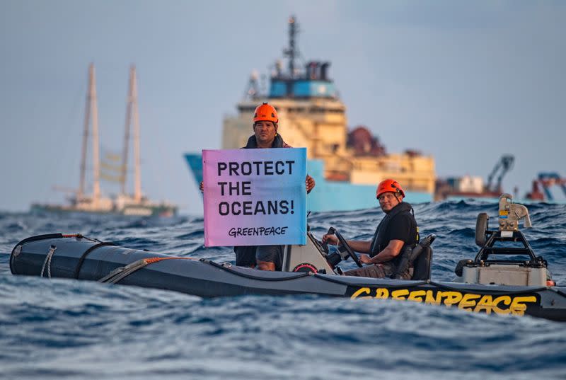 Protest against deep sea mining in the Pacific