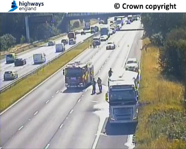 Traffic M18 Rotherham Northbound delays after traffic stopped due