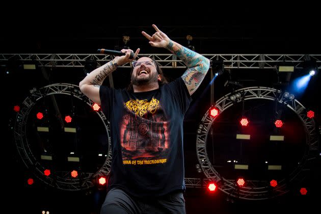 Trevor Strnad, the lead singer of The Black Dahlia Murder, has died at age 41. (Photo: Mark Horton via Getty Images)