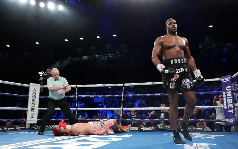 Daniel Dubois finished the fight with another explosive knockout  - Getty Images Europe