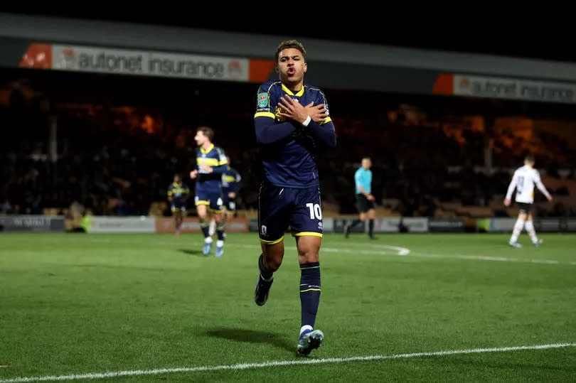 Morgan Rogers celebrates scoring for Middlesbrough