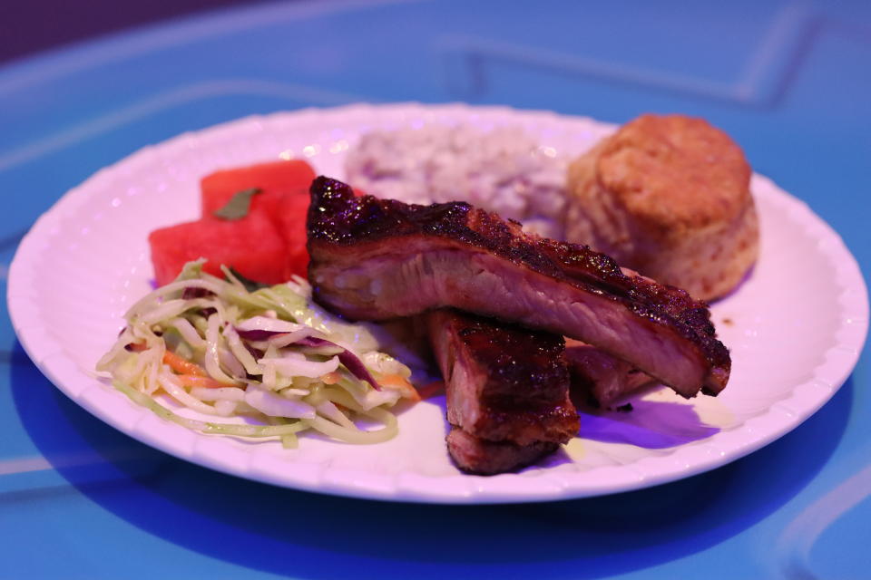 The Evil Dr. Smoked Ribs at Roundup Rodeo BBQ. (Photo: Julie Tremaine)