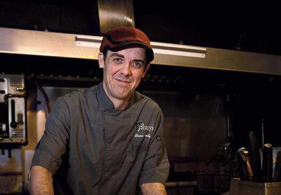 Shaun Brady, pictured here in 2019 while working as a chef at Brady's Public House, was shot dead outside his restaurant Brady & Fox on August 28.