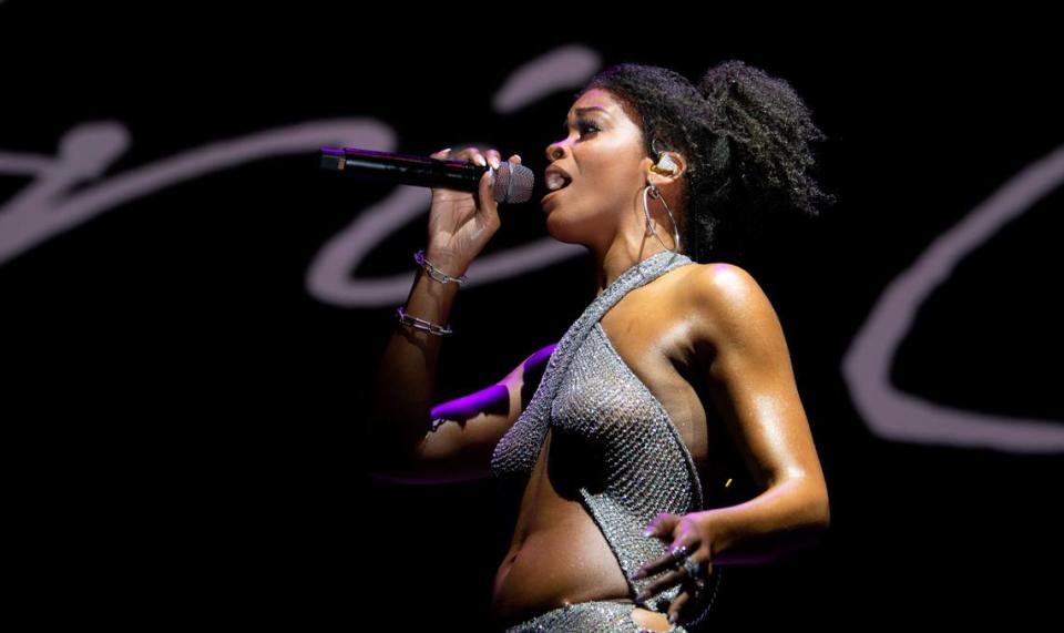 Ari Lennox takes the stage at the Dreamville Festival in Raleigh, N.C., Saturday, April 1, 2023.