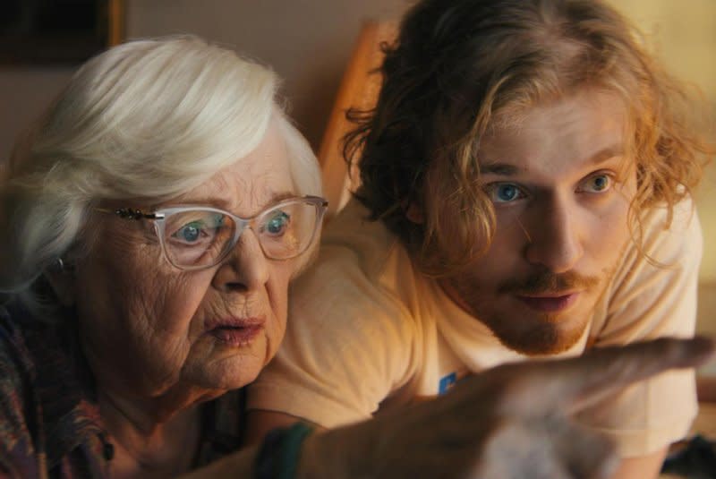 Thelma (June Squibb) tries to learn how to use her computer from her grandson (Fred Hechinger). Photo courtesy of Magnolia Pictures