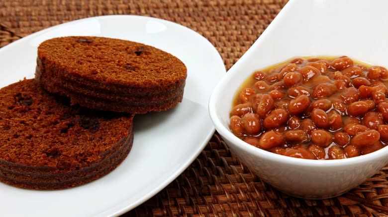 brown bread on plate