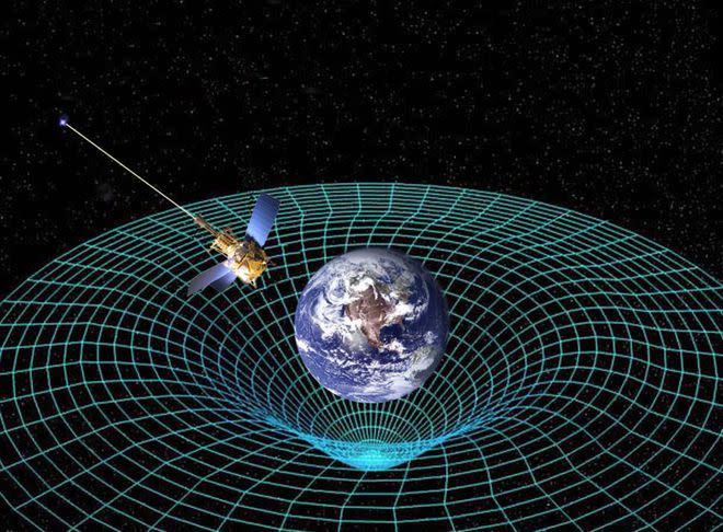 A gravidade em grande escala é uma distorção no espaço-tempo em resposta à matéria, mas essa explicação não é matematicamente aplicável em escala quântica (Imagem: Reprodução/NASA)