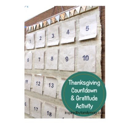 No-Sew Thanksgiving Countdown Calendar