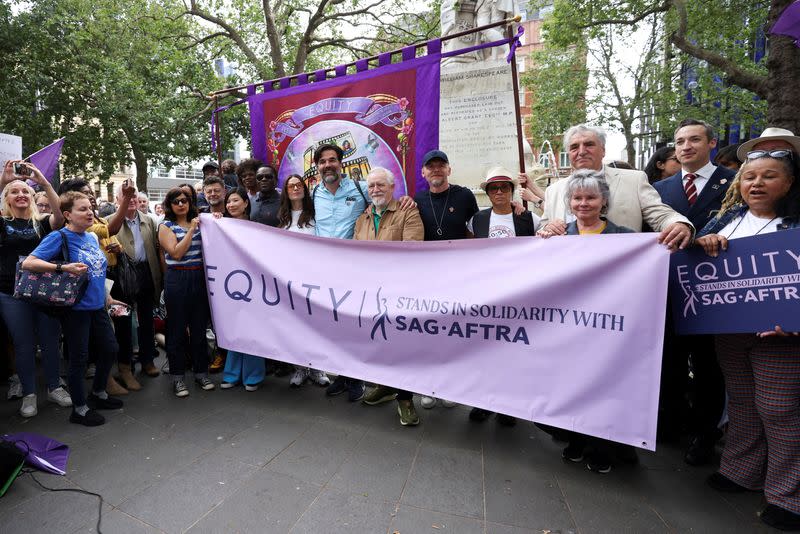 Equity rally in solidarity with the SAG-AFTRA strikes, London