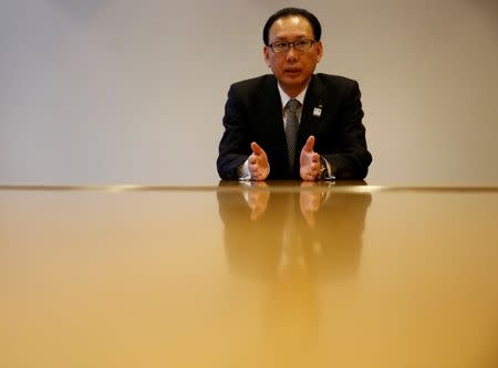 Nomura Holdings president Toshio Morita speaks at an interview with Reuters in Tokyo April 12, 2017. Picture taken on April 12, 2017. REUTERS/Kim Kyung-Hoon