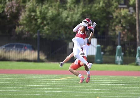 Washington University CB Andrew Whitaker intercepted four passes in 2021 and is on NFL radars. (Courtesy of Washington University)