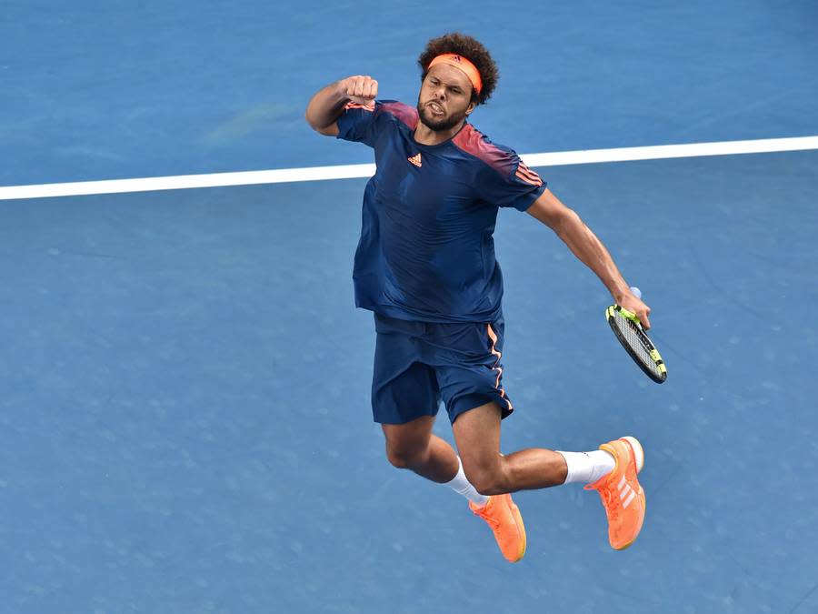 Jubelsprung! Jo-Wilfried Tsonga schlägt Jack Sock und zieht ins Achtelfinale ein