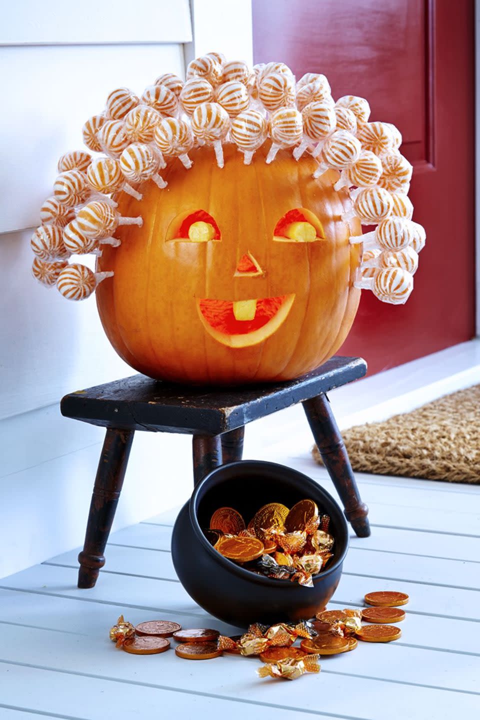 Lollipop Pumpkin Face