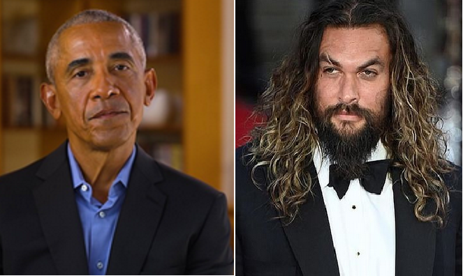 Barack Obama y Jason Momoa / Cortesía 