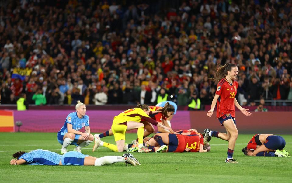 Spain celebrate