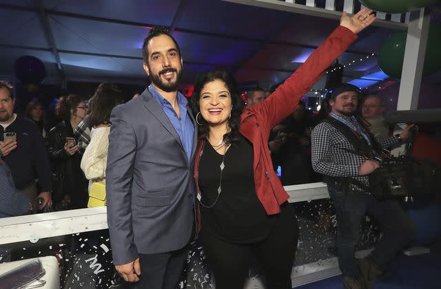 Cindy Ord/Getty Alex Guarnaschelli and Michael Castellon