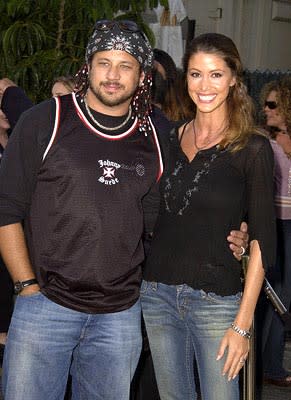 Joseph Reitman and wife Shannon Elizabeth at the LA premiere of New Line's Austin Powers in Goldmember