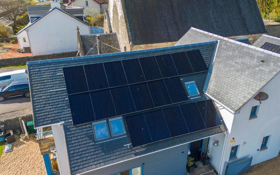 Solar panels on Steve Abbot's home