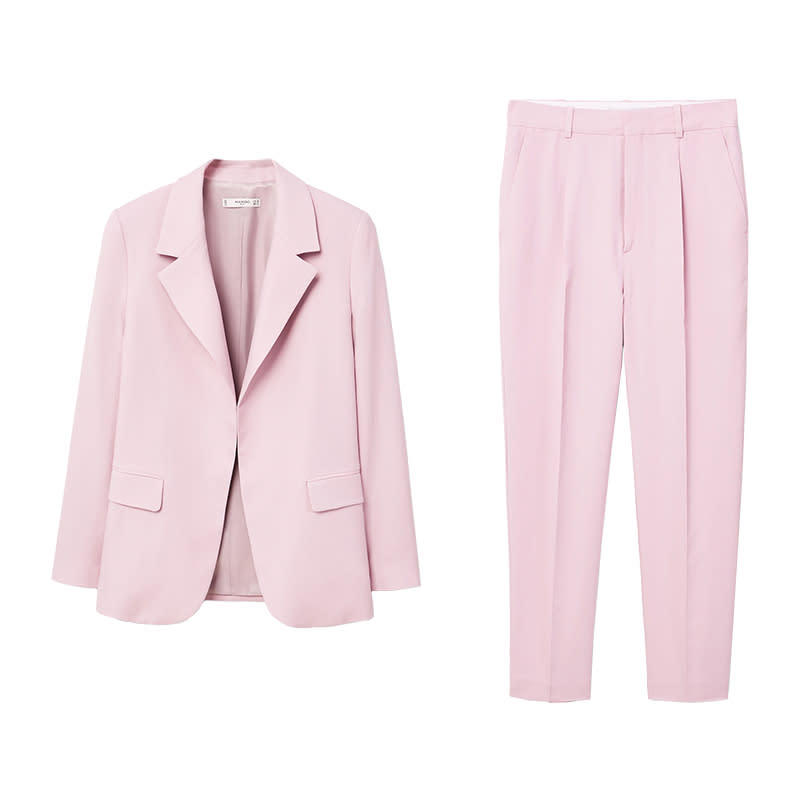 <a rel="nofollow noopener" href="https://rstyle.me/n/c4r4agchdw" target="_blank" data-ylk="slk:Structured Linen Jacket, Mango, $130Minimal lines feel fresh in so-now lilac.;elm:context_link;itc:0;sec:content-canvas" class="link ">Structured Linen Jacket, Mango, $130<p>Minimal lines feel fresh in so-now lilac.</p> </a><a rel="nofollow noopener" href="https://rstyle.me/n/c4r4akchdw" target="_blank" data-ylk="slk:Linen High-Waist Trousers, Mango, $100Minimal lines feel fresh in so-now lilac.;elm:context_link;itc:0;sec:content-canvas" class="link ">Linen High-Waist Trousers, Mango, $100<p>Minimal lines feel fresh in so-now lilac.</p> </a>