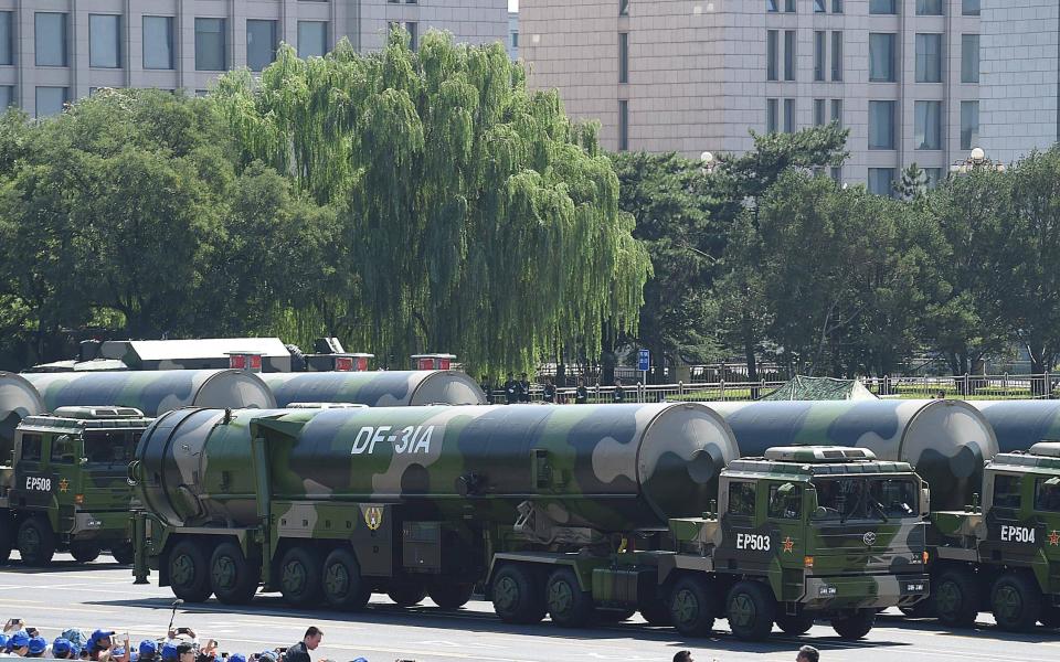 Chinese nuclear missiles in a military parade