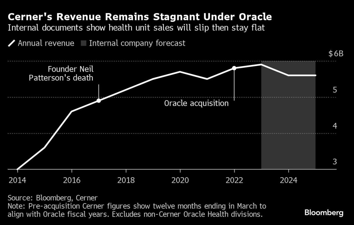 Oracle’s $28 Billion Cerner Health Tech Bet Sputters With Lost Customers and Slipping Sales