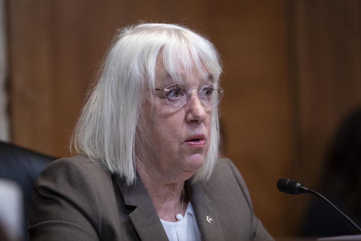 Sen. Patty Murray (D-Wash.) speaks during the Senate Appropriations Subcommittee on Labor, Health and Human Services, and Education, and Related Agencies hearing to examine proposed budget estimates for the fiscal year 2023 for the National Institutes of Health on Capitol Hill in Washington, D.C. on Tuesday, May 17, 2022.