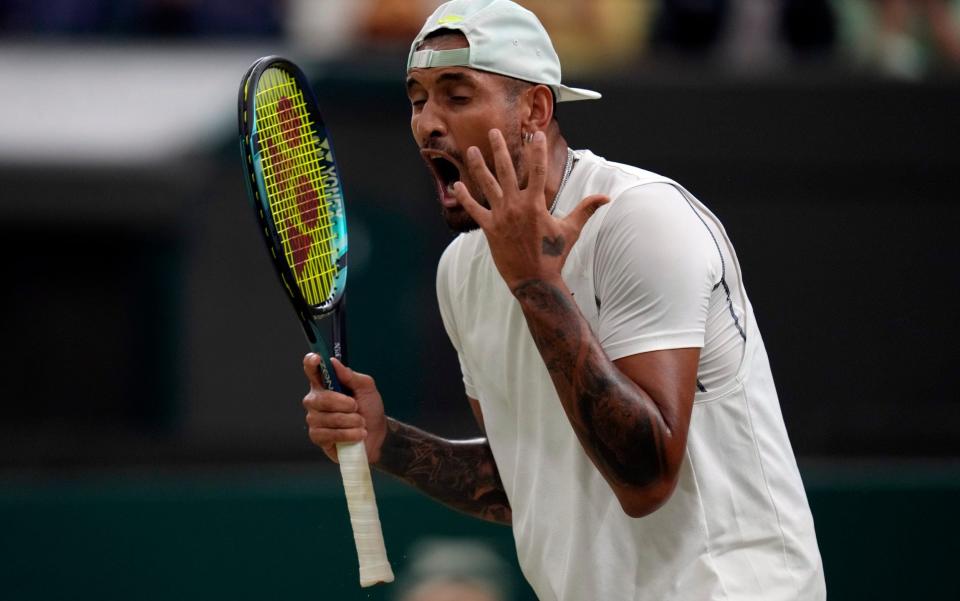 Nick Kyrgios ran the full range of emotions during his match - AP