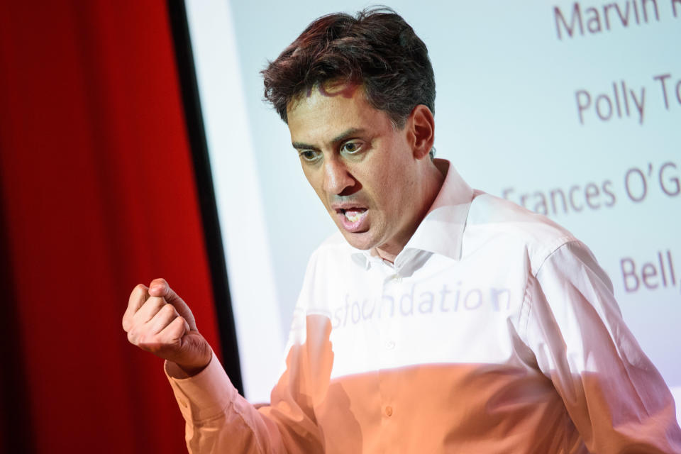 Ed Miliband MP pictured speaking at a fringe event, 'Inequality in 21st Century Britain', organised by the Resolution Foundation, at the Labour Party annual conference in the ACC Centre, Liverpool. Picture date: Sunday September 23rd, 2018. Photo credit should read: Matt Crossick/ EMPICS Entertainment.