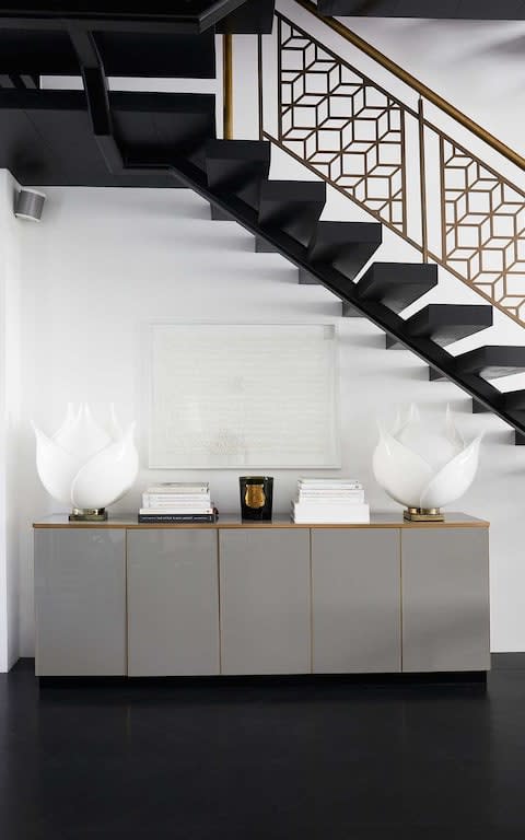 Angela Radcliffe modern minimal interior design home staircase  - Credit: Kate Martin